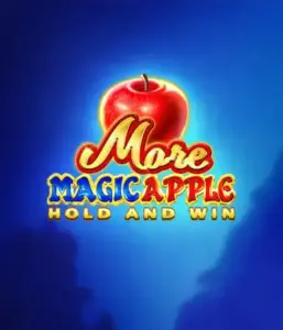 Discover the spellbinding allure of the More Magic Apple slot game by 3 Oaks Gaming, showcasing a luminous red apple on a vivid blue background. This graphic captures the enchanting theme with a touch of mystery. Ideal for lovers of magical themes, the vibrant color scheme and enticing artwork ensure it captures attention. 