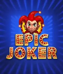 Step into the colorful world of Epic Joker slot by Relax Gaming, featuring a cheerful joker with a bright red hairstyle set against a luminous blue background. This image portrays the fun and excitement of classic slots, ideal for fans of classic casino aesthetics, delivering a captivating gaming experience.